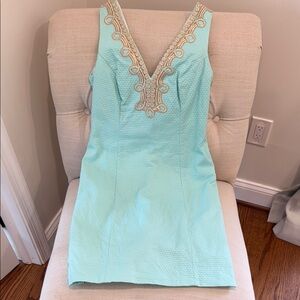 Lilly Pulitzer Aqua Sleeveless Dress